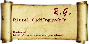 Ritzel Gyöngyvér névjegykártya
